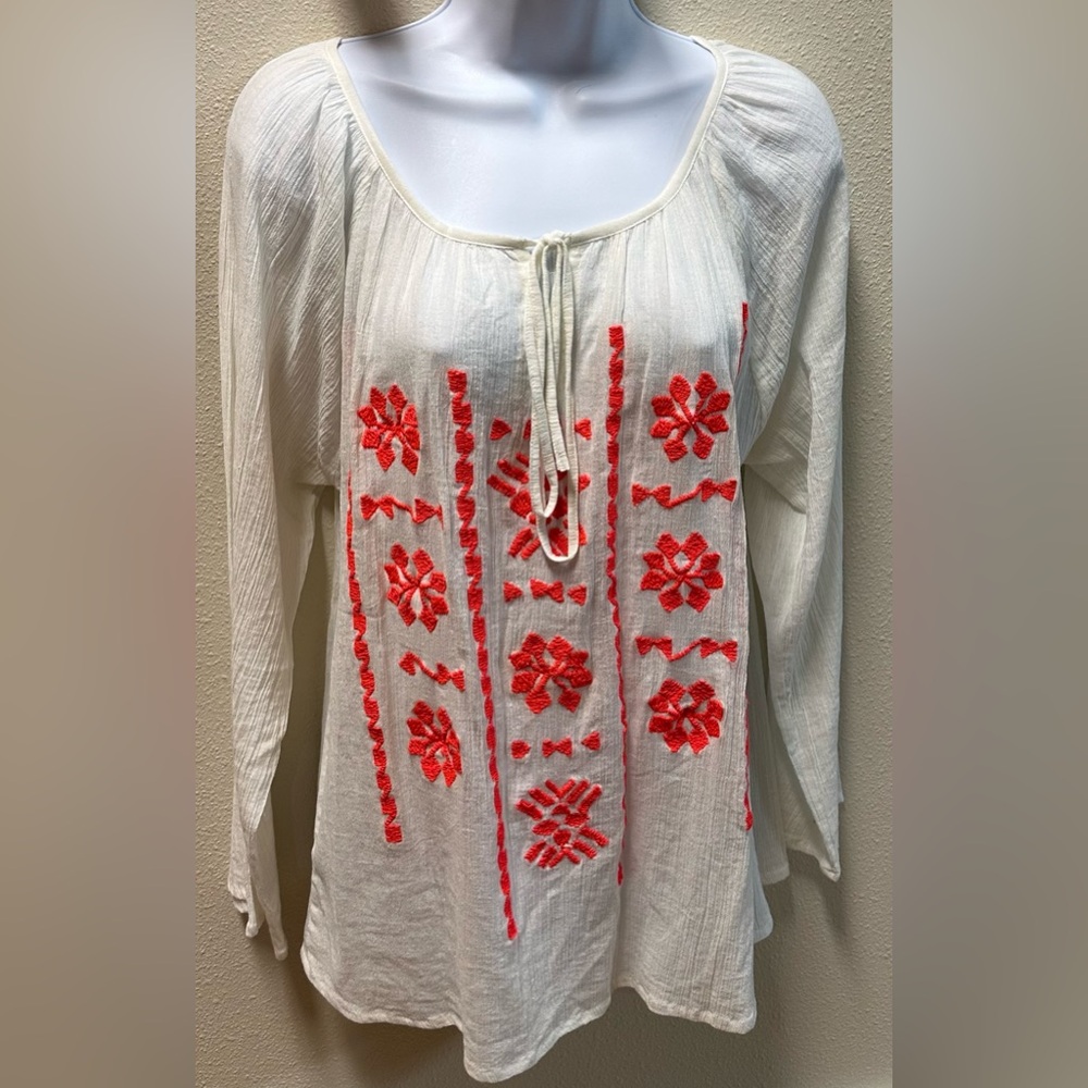 RAGA at Anthropologie Embroidered Tunic Top NWT